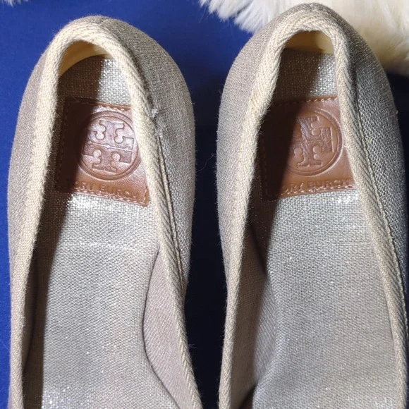 Tory Burch Jackie Espadrille Wedge Bow Peep-Toe Flats NOW ONLY $95 - Picture 5 of 9